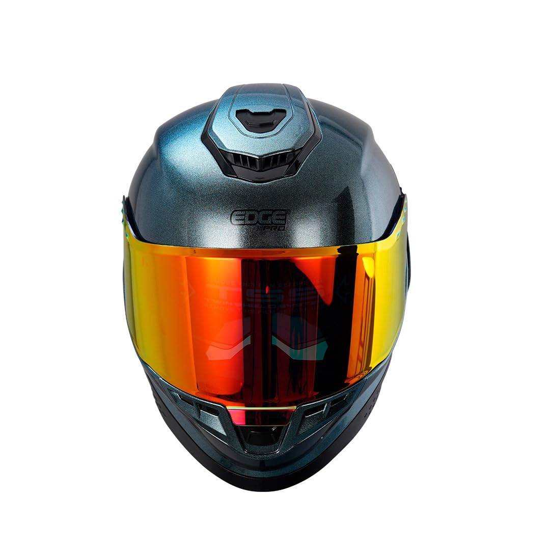 Casco Edge Integral XPRO Dot/ECE Plata Brillante Visor Rojo M