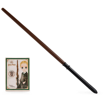 Wizarding World Harry Potter, Varita mágica de 12 Pulgadas con Tarjeta de Hechizo Coleccionable, Juguetes para niños para Edades de 6 años en adelante - Marrón - Malfoy