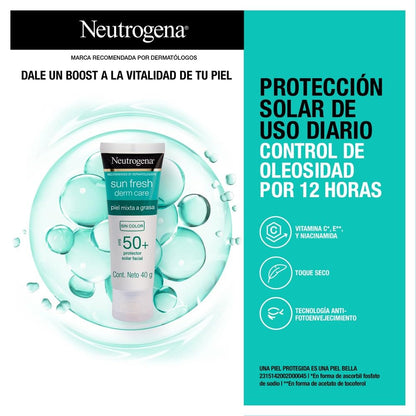 Neutrogena Sun Fresh sin Color FPS50 40G 2 Pack