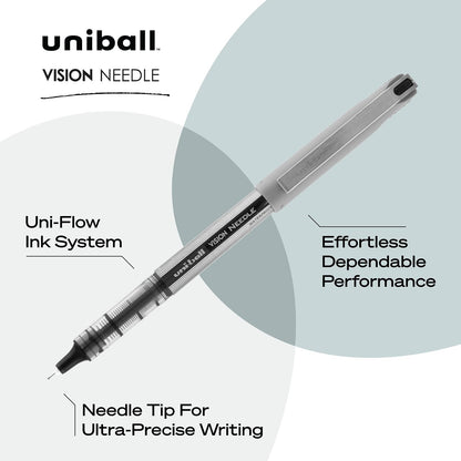 Uni-ball Air Bolígrafos de punta redonda, punta fina (0.7 mm), Fine Point, Negro, 36-Count