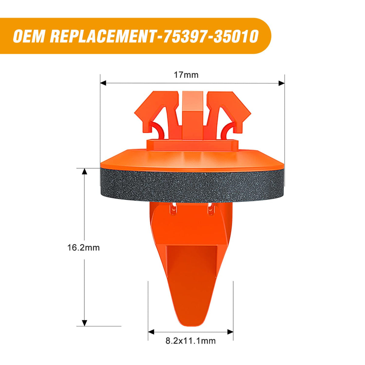 Gooacc 100 Clips de Guardabarros de Nailon para Toyota 4Runner, Tacoma, RAV4, Reemplazo 75495-35010, GRC-105