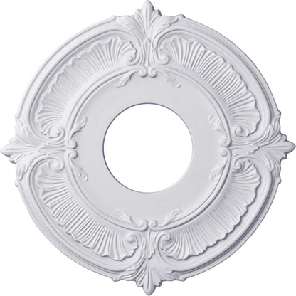 ekena millwork 11 3/4-inch od X 4-Inch ID x 1/2-inch Attica techo medallón, Entero, Blanco