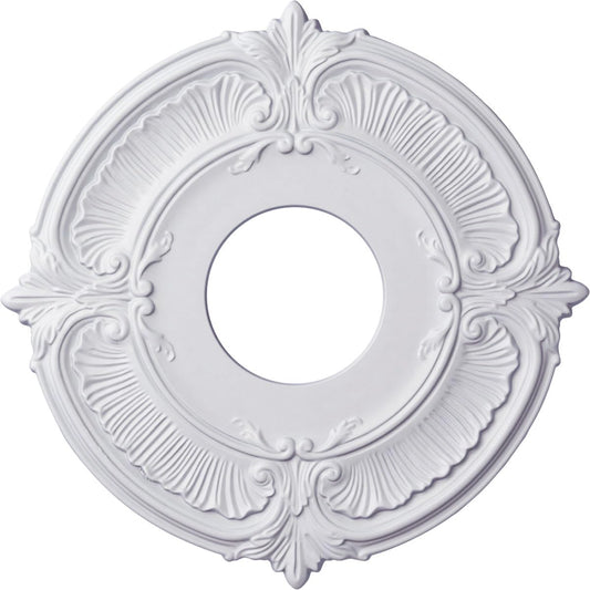 ekena millwork 11 3/4-inch od X 4-Inch ID x 1/2-inch Attica techo medallón, Entero, Blanco