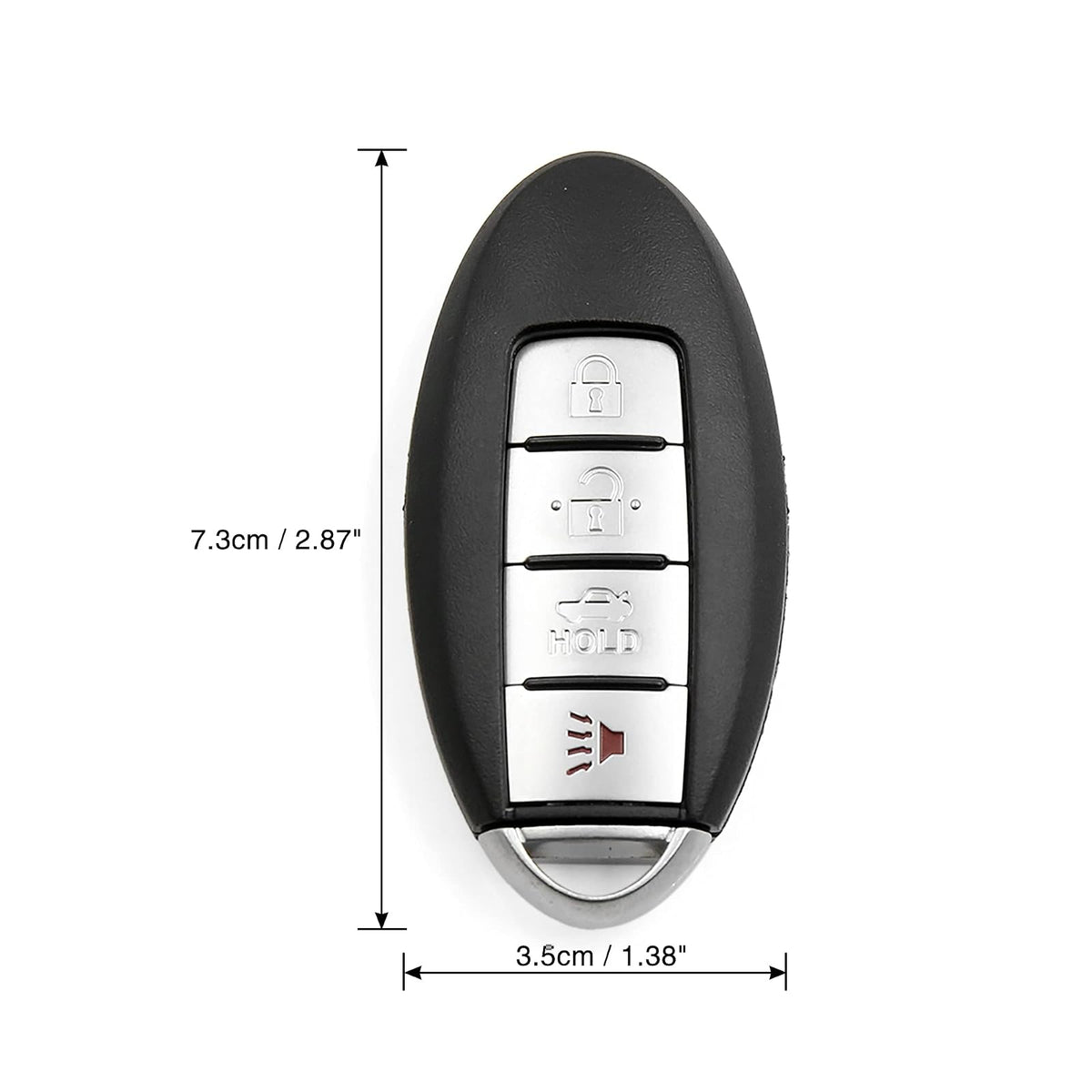 uxcell Carcasa de Repuesto para Llave de Mando a Distancia 4 Botones KR55WK48903 para Nissan Altima 2007-2012