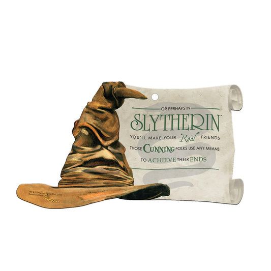 Trend Setters Sombrero de clasificación de Harry Potter, Slytherin, Accesorio de impresión acrílica para Colgar con Poema de Cita de Hogwarts House