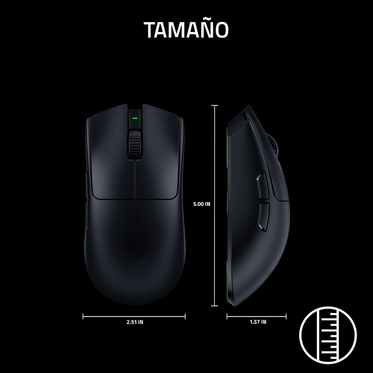 Razer Viper V3 Pro SE Wireless Gaming Mouse: 54g Lightweight - 1K Polling Dongle - 35K dpi Optical Sensor - Gen3 Optical Switches - Symmetrical Shape - 8 Programmable Controls - 95 HR Battery - Black