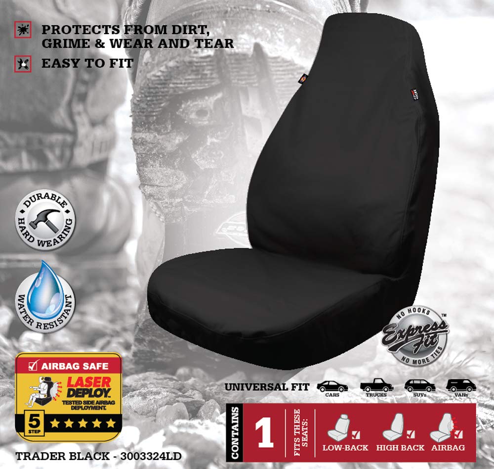 DICKIES 3003324LD, Trader - Funda de Asiento Resistente al Agua, Color Negro