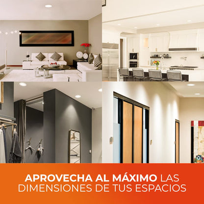 Tecnolite - Lámpara Downlight LED Empotrable 3.5 W, Luz Suave Cálida, No atenuable, LED integrado