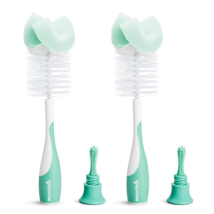 Munchkin® Sponge™ - Cepillo para Polvo para Botellas, Paquete de 2, Color Verde