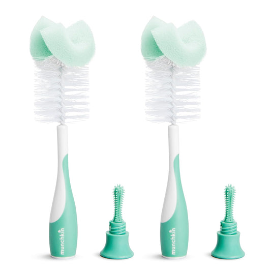 Munchkin® Sponge™ - Cepillo para Polvo para Botellas, Paquete de 2, Color Verde