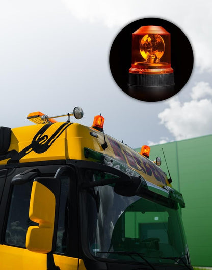 Osram RBL101 Luz Intermitente de Advertencia Halógena Beacon Light, Ámbar