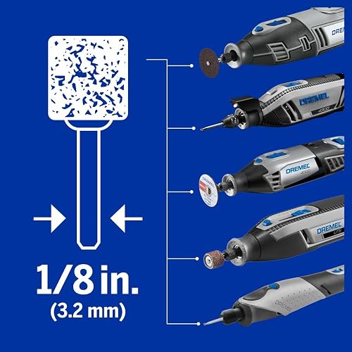 Dremel 729-01 Kit de accesorios para herramientas giratorias para tallar y grabar, incluye brocas de grabado y piedras de molienda, ideal para madera, metal y vidrio
