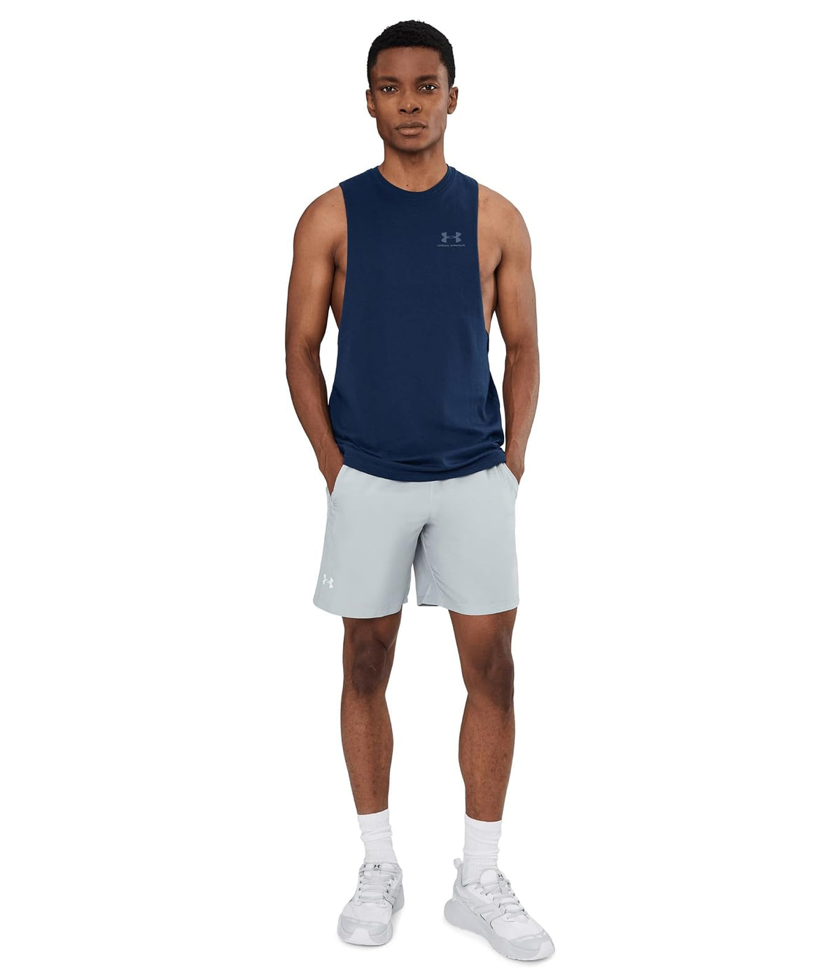 Under Armour Pantalones Cortos sin Forro de Lanzamiento de 7 Pulgadas Pantalones cortosHombre