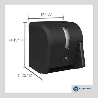 Georgia-Pacific - Dispensador de Toallas de Papel con Rollo de Paleta de Empuje por GP Pro, 54338A, Color Negro