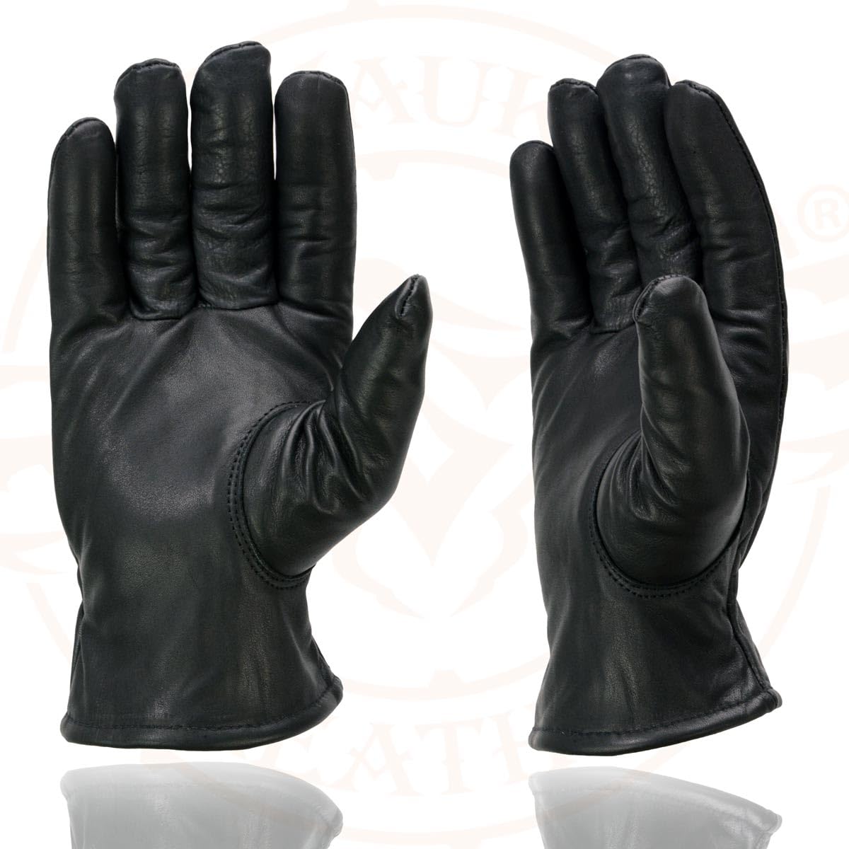 Milwaukee Leather Guantes de Piel SH734 para Motocicleta con Forro Térmico Talla L Negro