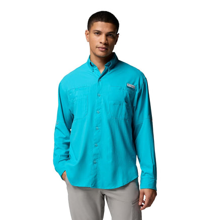 Columbia Tamiami II - Camisa de manga larga para hombre - Verde azulado (Ocean Teal) - M
