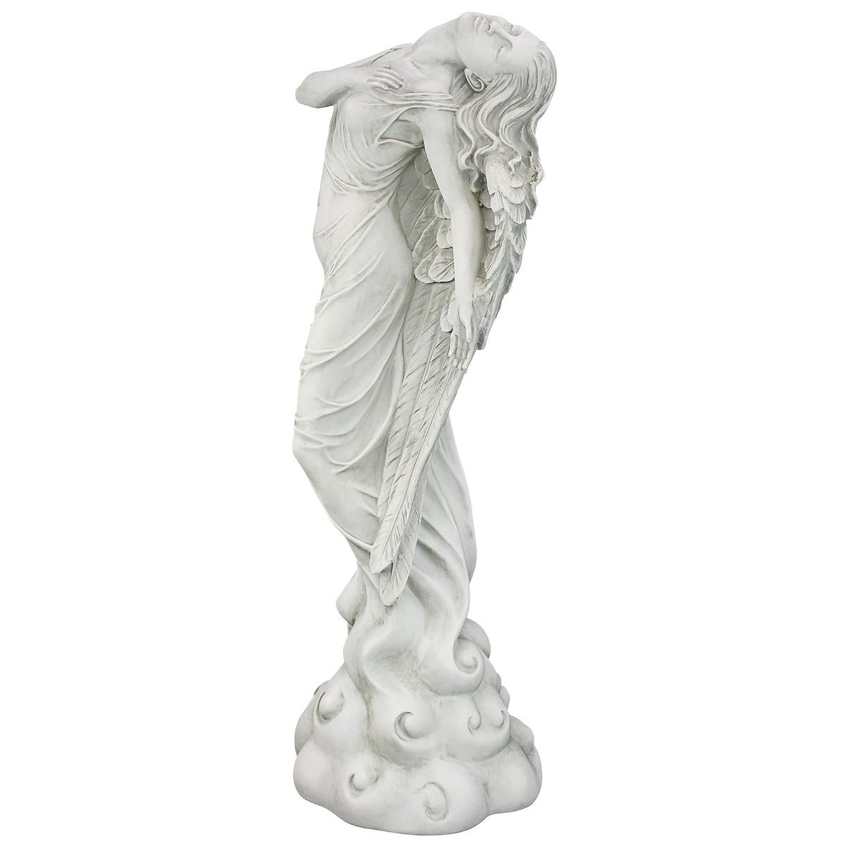 Design Toscano Escultura de ángel ascendente, Tradicional, Gris, Mediano, 1