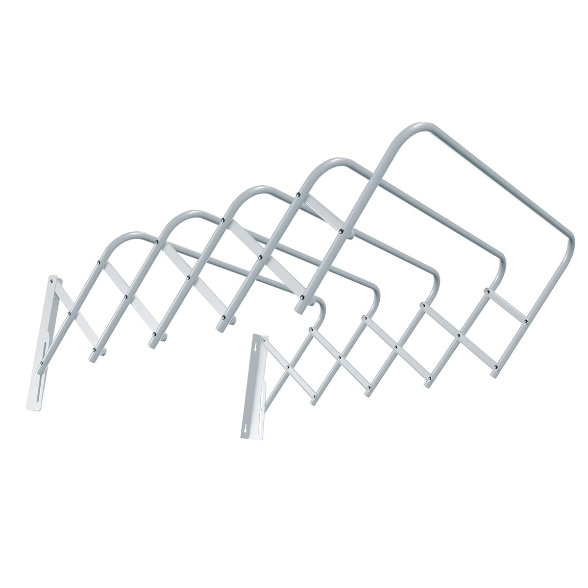 Tendedero de Pared Extensible Tipo Acordeón, Plegable y Compacto, Blanco, Ideal para Interiores y Exteriores, 80 cm