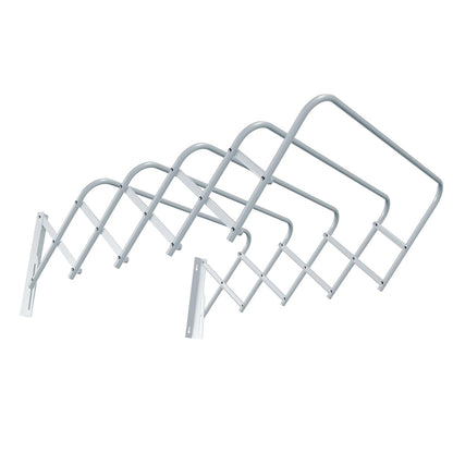Tendedero de Pared Extensible Tipo Acordeón, Plegable y Compacto, Blanco, Ideal para Interiores y Exteriores, 80 cm
