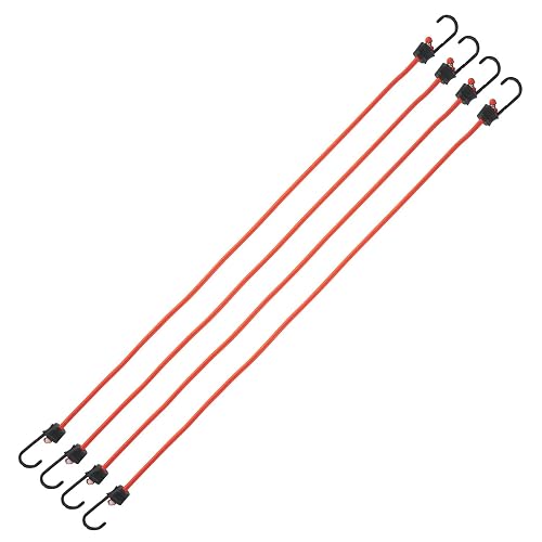 Keeper - Cordón elástico de 36 Pulgadas con Ganchos SST, Paquete de 4 - Resistente a los Rayos UV y a la Intemperie