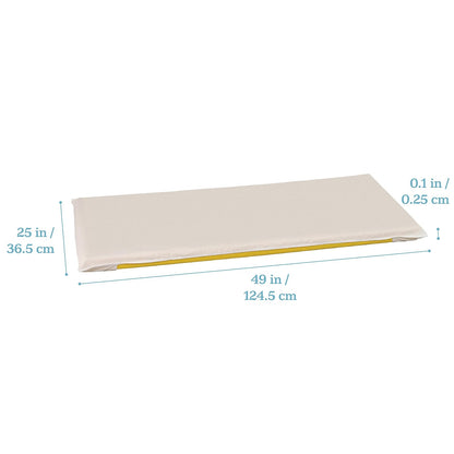 ECR4Kids - Sábana Bajera de algodón Lavable a máquina para niños pequeños en guarderías, aulas, preescolares, sábanas sanitarias, 122 x 60 cm, Color Blanco (10 Unidades)