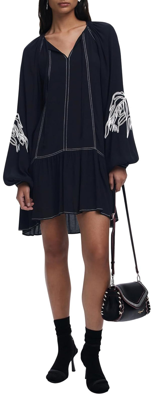 Desigual Vest_silvianegro Vestido Mujer