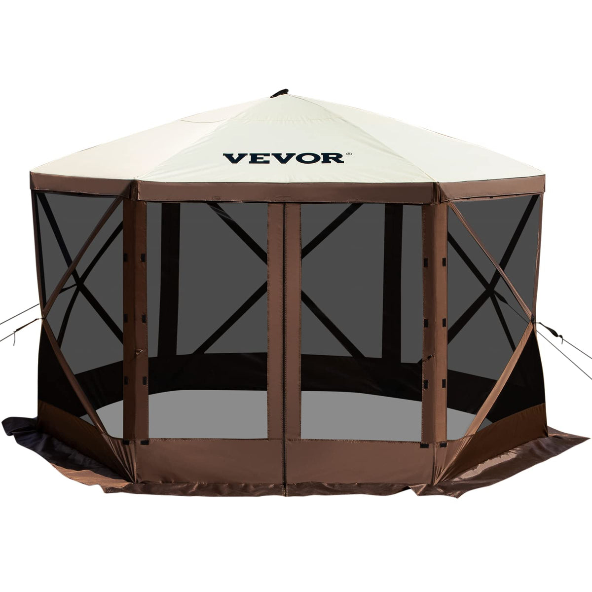 VEVOR - Tienda de campaña con Ventana de Malla, 1.25 x 12 pies, Tienda de campaña desplegable de 6 Lados con Ventanas de Malla, Bolsa de Transporte portátil, estacas de Tierra, Tiendas de campaña