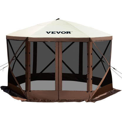 VEVOR - Tienda de campaña con Ventana de Malla, 1.25 x 12 pies, Tienda de campaña desplegable de 6 Lados con Ventanas de Malla, Bolsa de Transporte portátil, estacas de Tierra, Tiendas de campaña