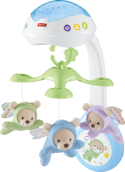 Fisher-Price Móvil para Bebés 3 en 1 Sueños de Mariposa Con Proyección de Estrellas, Música Relajante y Modo Sobremesa Para Recién Nacido en Adelante