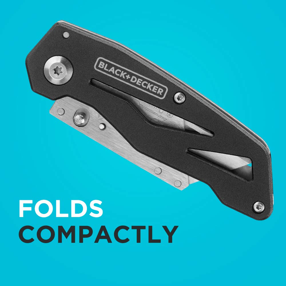 BLACK+DECKER Cuchillo utilitario, plegable, paquete de 2 (BDHT10001)