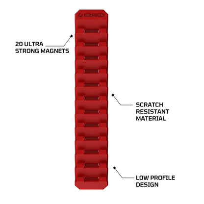 EZ RED - Soporte magnético flexible para llave de 12 ranuras, diseño delgado, organización de almacenamiento