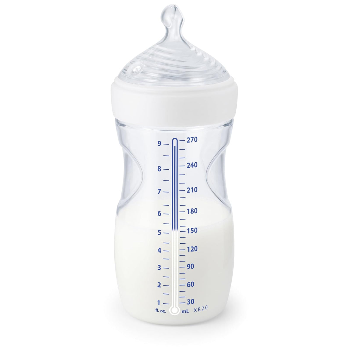 NUK Simply Natural Bottle with SafeTemp, 9 oz, 6 Pack, 1+ Months