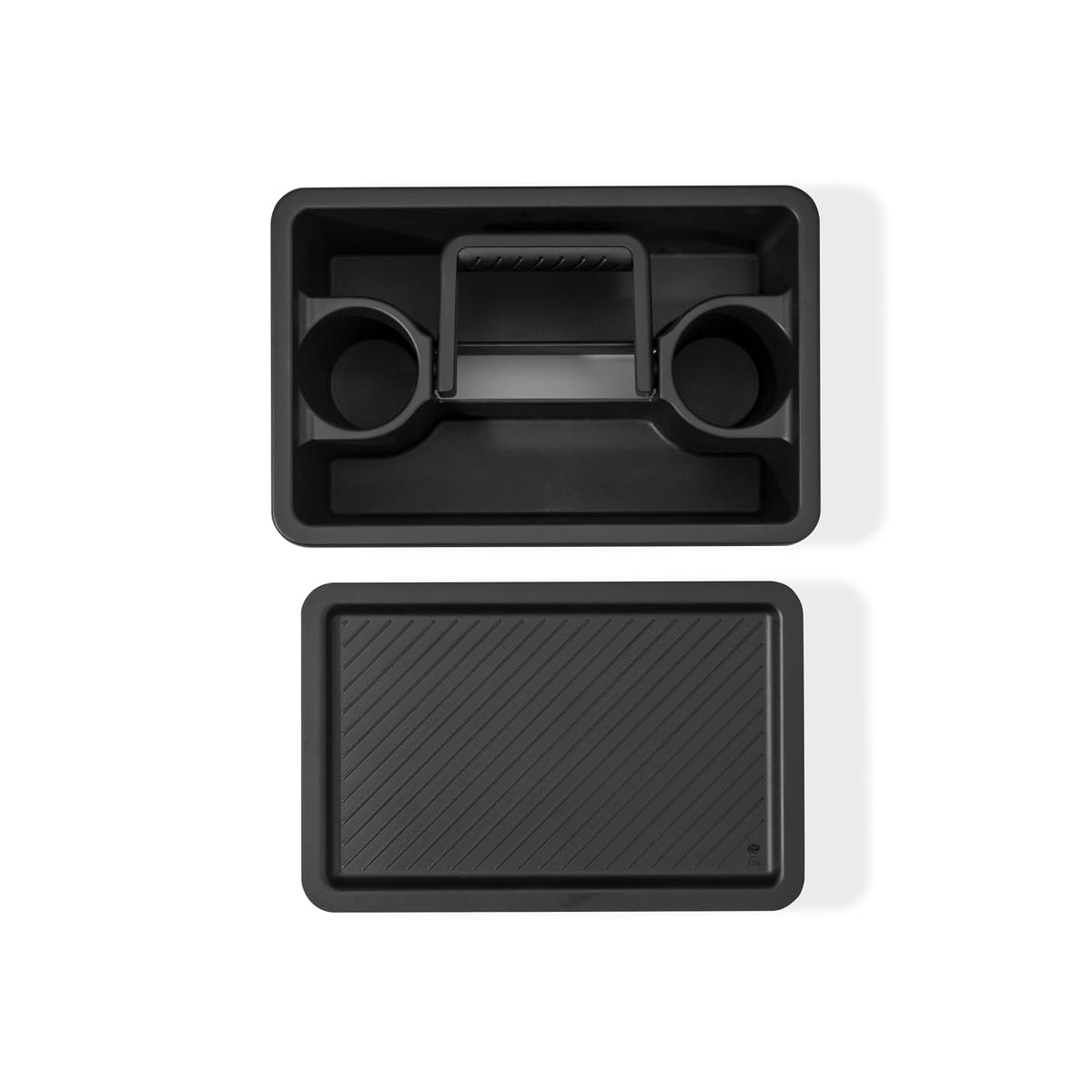 Weber Works 3400128 - Cesta de Almacenamiento portátil, 2 Piezas, se Puede Utilizar en Mesa Lateral, Apta para Modelos Slate 76 cm y Spirit (2025), Color Negro