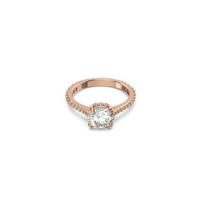 Swarovski Constella Cocktail Ring Jewelry Collection, Princess Cut, Clear Crystals