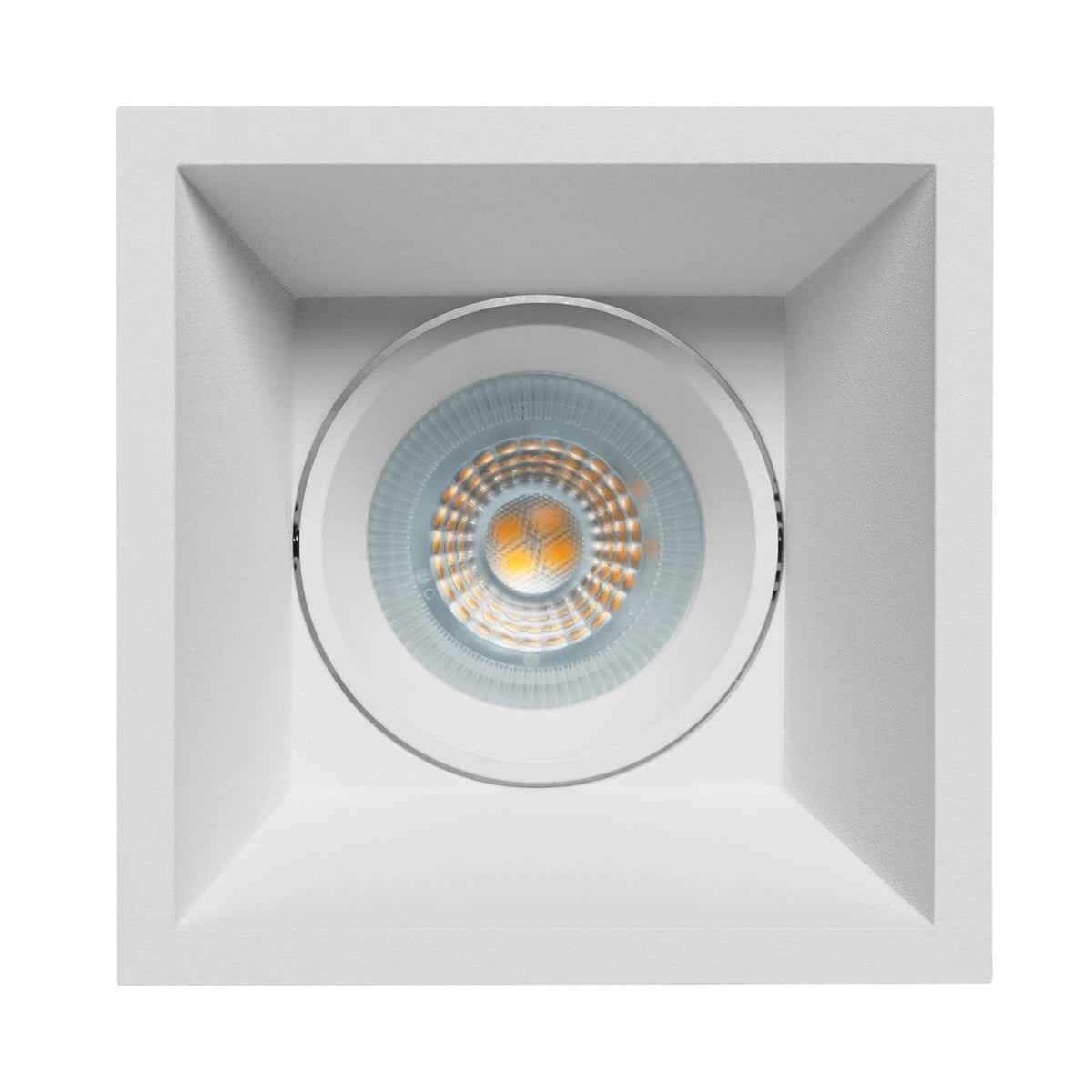 ILLUX Lámpara de empotrar en plafón, Uso en interior, Lampara moderna y Elegante, Incluye foco MR16 de luz cálida 4.5 W, Color Blanco, lampara para recamara, sala, cocina TH-3004.BKT30