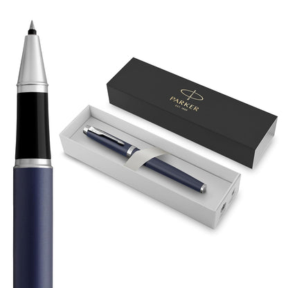 Parker IM Instrumento de Escritura Punta Fina - Azul (Blue and Chrome) - lápiz con caja de regalo