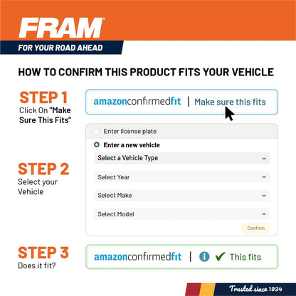 FRAM Extra Guard CA11943 Filtro de aire de motor de repuesto para modelos seleccionados de Hyundai y Kia, proporciona protección de filtro de hasta 12 meses o 12,000 millas