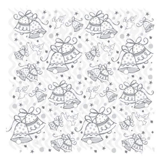 Lujoso papel de regalo de campanas de boda en blanco y negro, 30 x 5 pies, ideal para bodas y aniversarios, 1 unidad