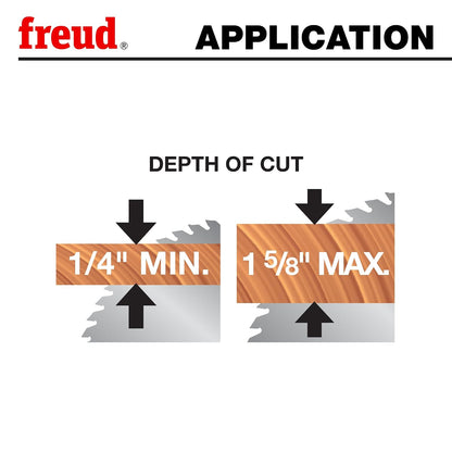 Freud LU85R008 hoja de sierra de corte ATB de 64 dientes de 8 pulgadas con eje de 5/8 pulgadas y revestimiento PermaShield