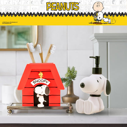 Collectibles Peanuts Snoopy - Soporte para cepillos de Dientes - Vaso para brochas de Maquillaje (Producto Oficial) de Franco