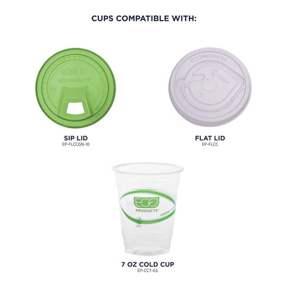 Eco-Products, Inc Vasos para bebidas frías, Productos verdes, Transparente, 7 ounce cold cup