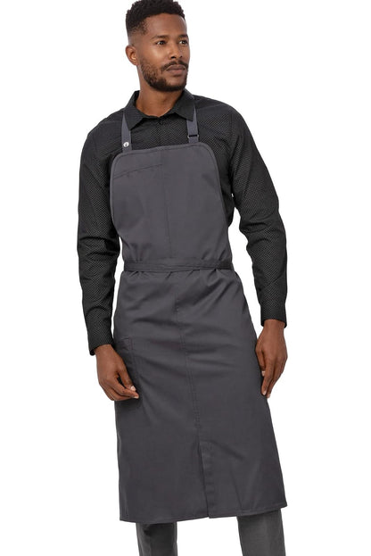 Chef Works Brio Delantal de Peto - 40"L x 43"W - Carbón