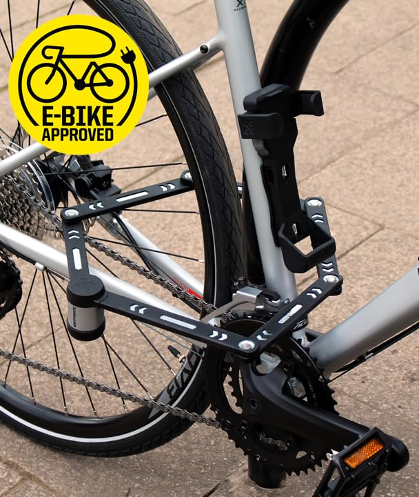 Kryptonite Kryptolok 610 S - Candado plegable para bicicleta, compacto, ligero, de alta seguridad, antirrobo, plegable, con 2 llaves y soporte para eléctricas, scooter, de montaña, 100 cm