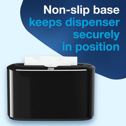 Tork Xpress 302028 Dispensador de Toallas de Mano, Negro | Dispensación única, compatible con recambios H2, diseño que ahorra espacio