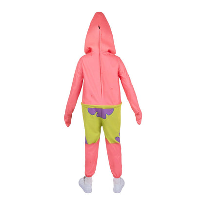 Jazwares Disfraz SpongeBob SquarePants Patrick | Talla M, overol manga larga, capucha felpa, diseño impreso
