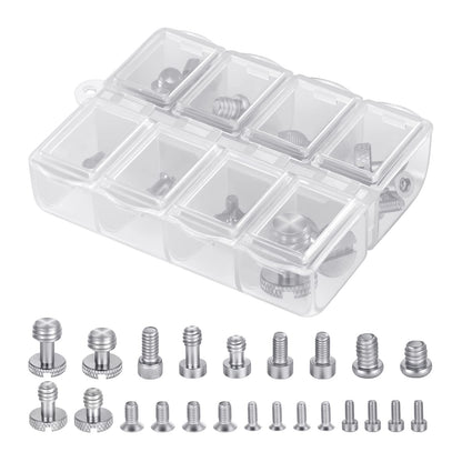 NEEWER Juego de 26 Tornillos para Fotografía,Incluye Tornillos M2,M2,5, M3 y M4 de 1/4" 3/8" Compatibles con SmallRig NEEWER Jaula de Cámara,Asa Superior,Empuñadura Lateral,Placa QR para Trípode,UA002