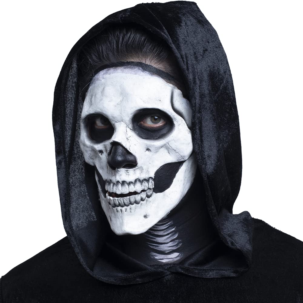 Ghoulish Productions Skull, Aplicación de Látex de Esqueleto Tipo Calavera, Maquillaje Falso de Huesos de Cráneo Ideal para Disfraz de Halloween, Día de los Muertos y Fiestas de Disfraces