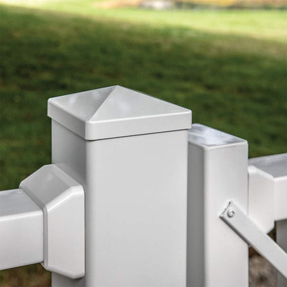 yardsmart 73018076 Flat Post Pac vinilo Baranda, 10,2 x 10,2 cm Color Blanco