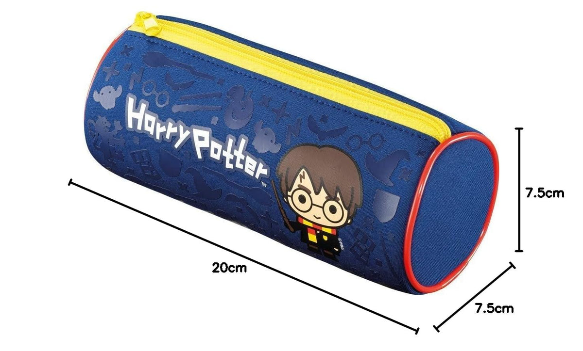 Maped - Estuche Escolar Harry Potter KIDS - Tacto Suave - Estuche Escolar Formato Tubo - Tejido Neopreno Antidesgarro - Cremallera Metálica Fuerte - Licencia Oficial Harry Potter Color Azul