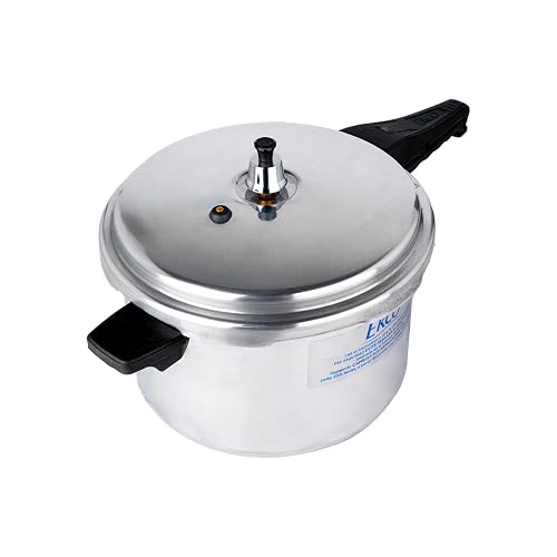 Ekco | Olla Express de 6 Litros One Aluminio con 6 Sistemas de Seguridad | Cuerpo y tapa de aluminio, Cocción rápida, Mangos de baquelita, Cierre hermético, Certificado NOM